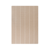 Alfombra Petra Taupe Sand de polipropileno taupe con líneas claras, vista completa