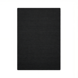 Alfombra Basai Charcoal de polipropileno negra, vista completa