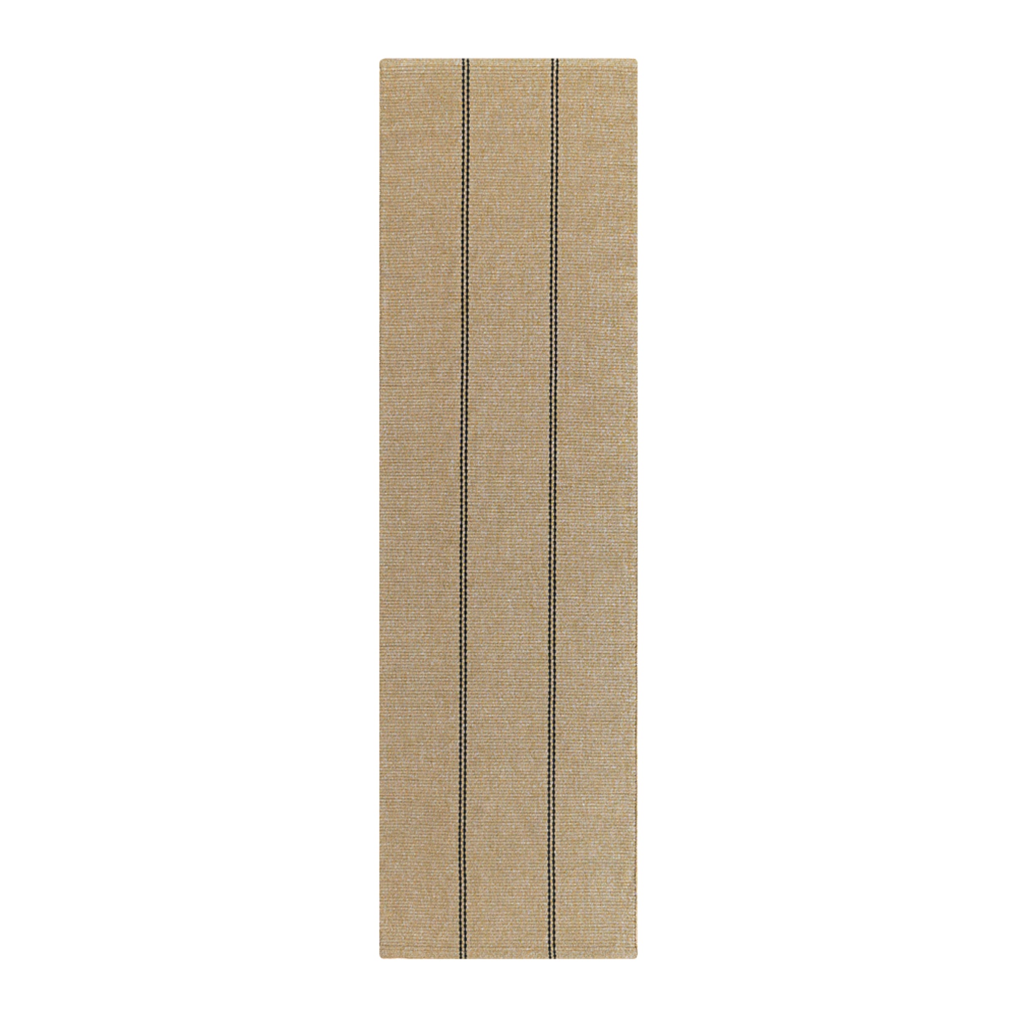 Alfombra de pasillo Navi Taupe Black de polipropileno, vista completa