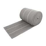 Alfombra de pasillo Petra Silver Sand de polipropileno enrollada, gris con líneas claras