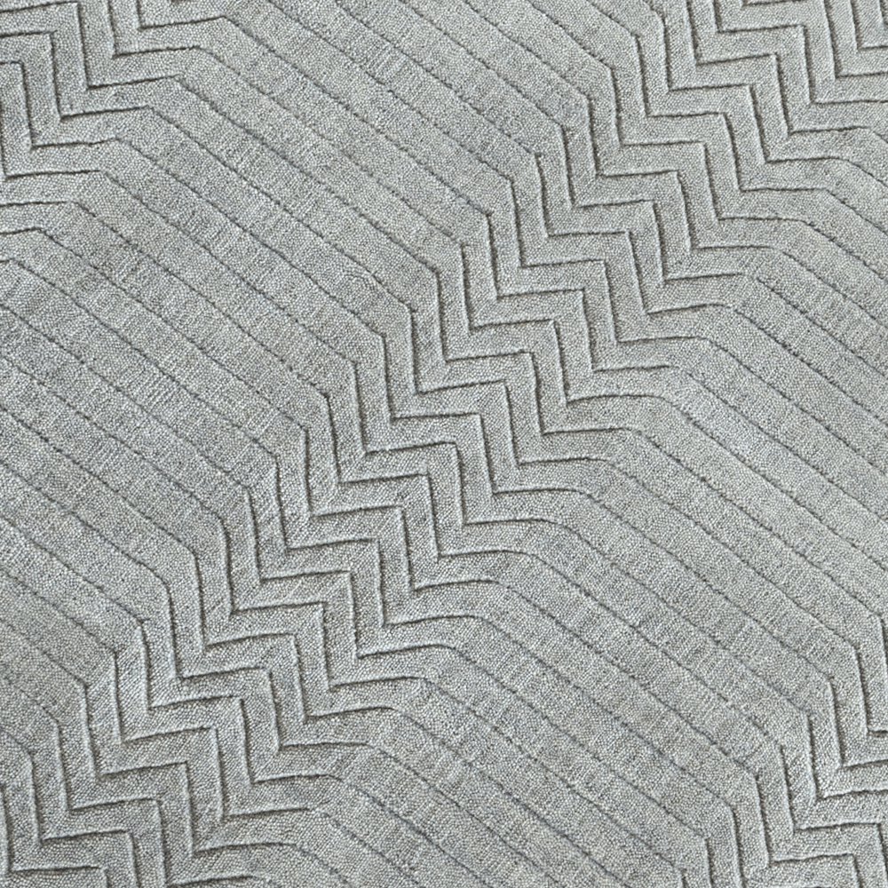 Detalle del tejido de la alfombra Andes Grey de lana