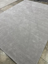 Detalle del tejido de la alfombra Solstice Silver de lana