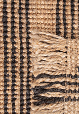 Detalle del tejido de la alfombra Amaya Natural de cáñamo