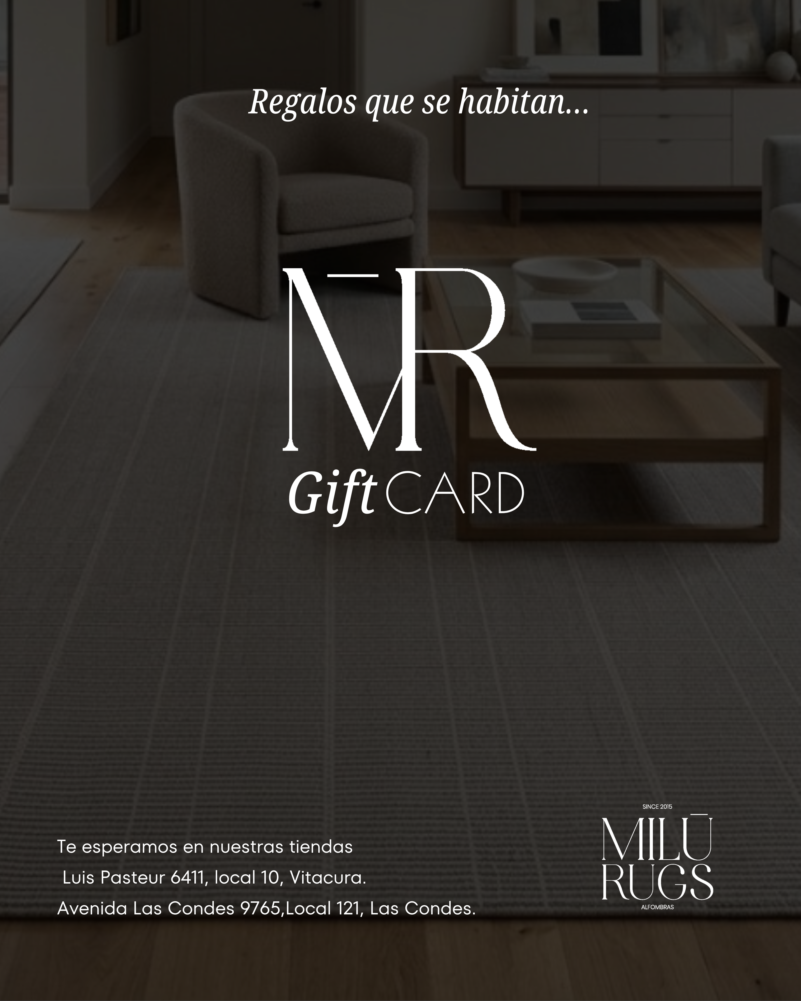 Gift Card MILÚ Rugs para regalar alfombras